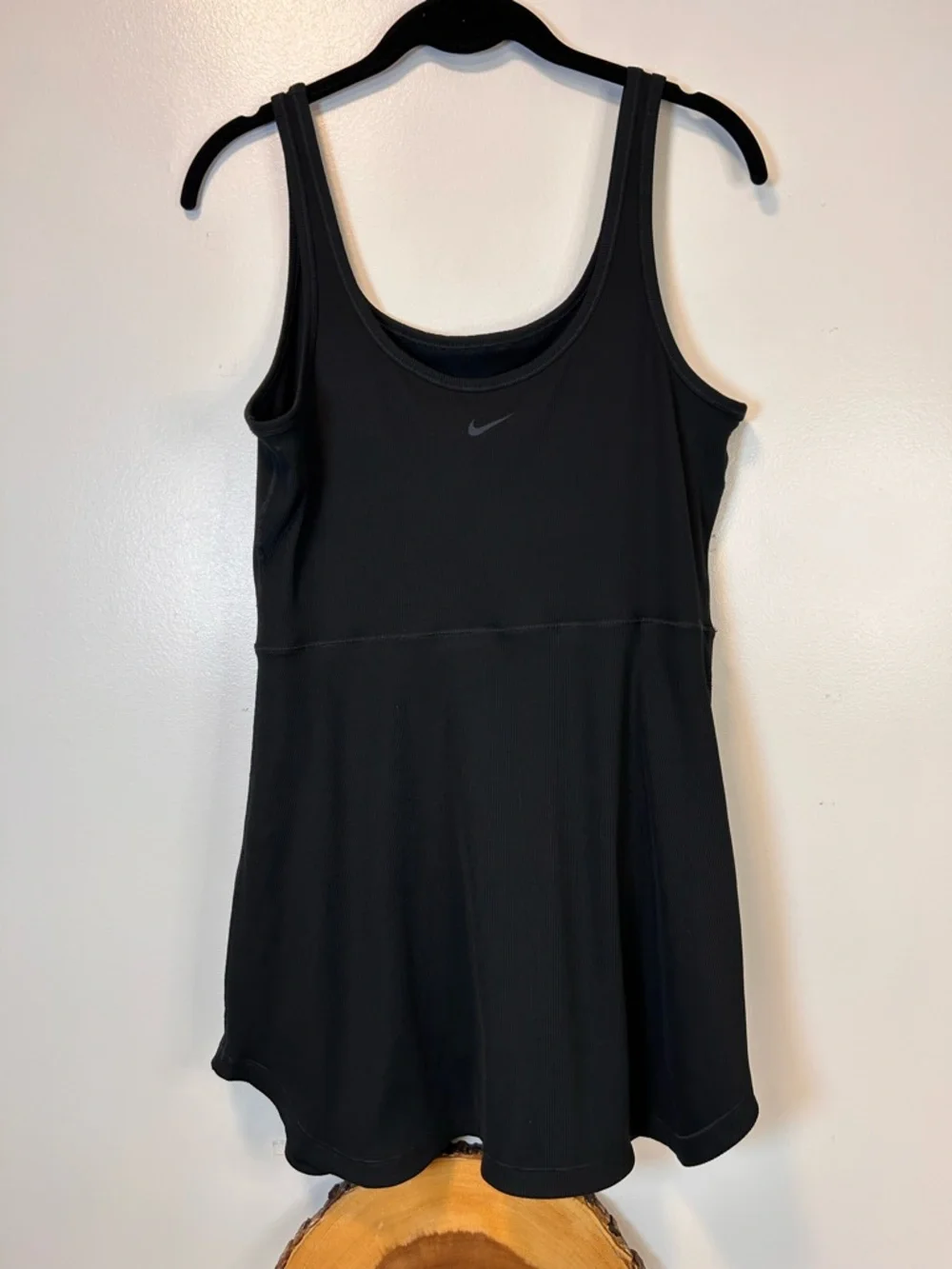 Nike One Dri-FIT Black Scoop Neck Athletic Dress Built in Shorts Women’s Large - Picture 3 of 9